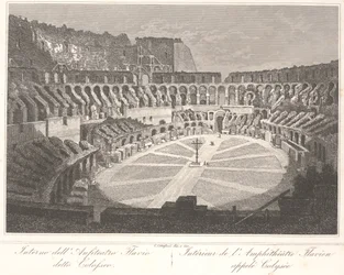 Dentro del Anfiteatro Flavio llamado Coliseo