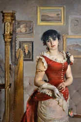 El arpista, detalle