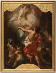 Venus encarga una armadura para Eneas en la fragua de Vulcano