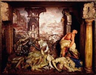 Italia, Florencia, La peste, escultura de cera