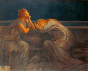 Nocturno, 1908, por Gaetano Previati (1852–1920)