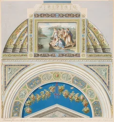 Luneta y bóveda con el hallazgo de Moisés. 1774