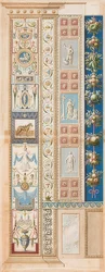 Pilaster Loggia II (Adorno con un caballo ensillado en el campo central)