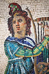 Mosaico romano que representa a Orfeo tocando la lira