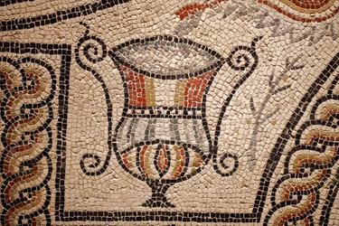 Mosaico con peces, detalle