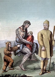 Familia chukchi, c1810 (grabado)