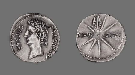 Denario con retrato del Emperador Augusto, 19-18 a.C.