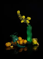 Vibrante bodegón de cítricos