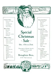 Anuncio de Broughton Bros. - Venta especial de Navidad, 1917
