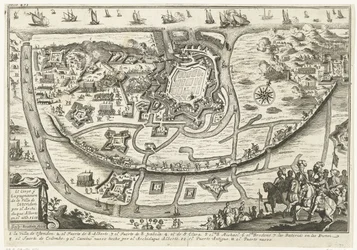Beleg van Oostende, 1601 El Cerco y Expugnacion de la Villa de Ostenden por el Archiduque Alberto en el ano 1601 (title on object)