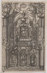 Catafalco para Fernando, de un libro no identificado, ca. 1660-95