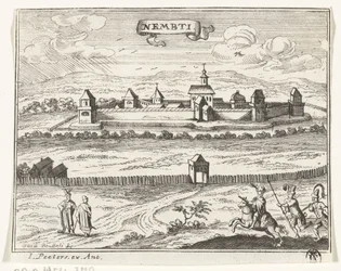 Vista de Lenti Imágenes topográficas de Austria, Hungría y los Balcanes (título de serie) Breve descripción, y aen-wysinghe der placesen in desen boeck, con sus palabras teghen, de pie, pertinentemente uyt-ghebeldt, en Oostenryck (serie