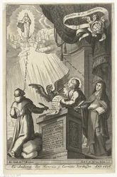 La Virgen María es arrebatada al reino de los cielos Historia divina y vida de la Virgen maria (título sobre objeto)