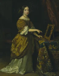 Niña de pie ante un espejo, 1668
