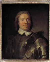 Retrato de Oliver Cromwell (1599-1658), Lord Protector de Inglaterra Oliver Cromwell participó en la Primera Revolución Inglesa (1641-1649) Pintura de Gaspard de Crayer (1584-1669) Dim. 0,67x0,58 m.