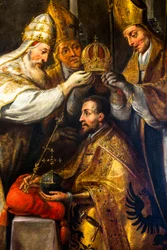 Coronación del emperador Carlos V en Bolonia, detalle