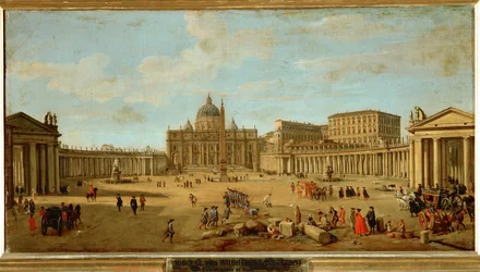 Basílica de San Pedro en Roma, hacia 1700-1710 (pintura sobre lienzo)