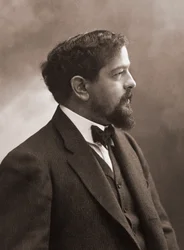 Compositor francés (1862-1918) Claude Debussy - Retrato del compositor francés Claude Debussy (1862-1918) 1908 - foto Nadar