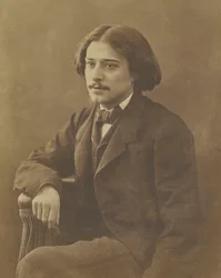 Retrato del autor Alphonse Daudet 1840-1897, ca 1860