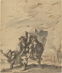 Eneas Llevando a Anquises desde la Quema de Troya