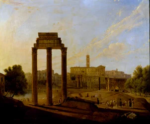 Roma: vista del Foro mirando hacia el Capitolio