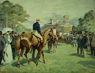 Parade to the Post (óleo sobre lienzo)