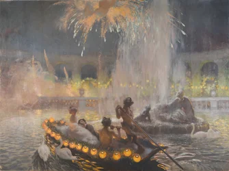 Fiesta de noche en Versalles, 1906