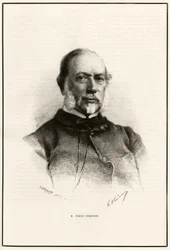Retrato de Emile Templier (1821-1891), colaborador de Louis Hachette (grabado)