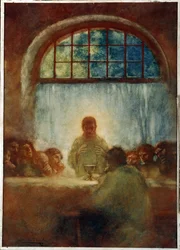 La Cena (La Última Cena). Pintura de Gastón de La Touche (1854-1913)