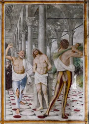 Detalle de "La Flagelación de Cristo", de "La vida y la pasión de Cristo"