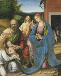 Detalle de la Natividad y la Última Cena (detalle)