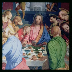 La última cena (detalle de Cristo)