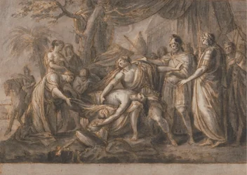 Aquiles lamentando la muerte de Patroclo