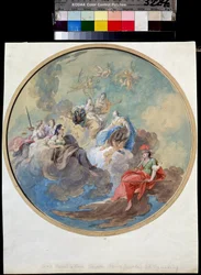 Alianza entre Rusia y Prusia. Alegoría histórica, para celebrar la coalición entre la emperatriz Catalina II de Rusia (1729-1796) y Federico II de Prusia o el Grande (1712-1786). Obra de Gavrill Ignatie
