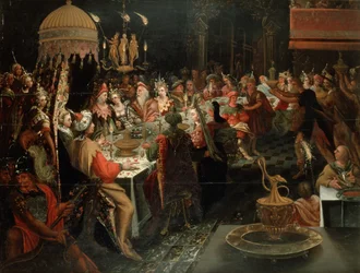 Banquete de Belsasar, 1600-10
