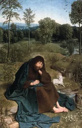 San Juan Bautista en el desierto, 1490-1495