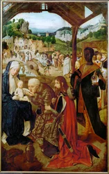 Altar. Adoración de los Reyes Magos (óleo sobre madera)