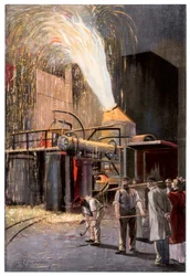 Descarburización del Hierro en un Convertidor Bessemer, 1900