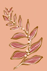 Rama de bayas rosadas