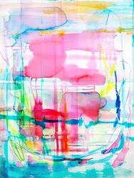 Abstracto en acuarela de colores vivos