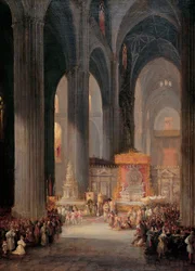 La procesión del Corpus Christi dentro de la Catedral de Sevilla