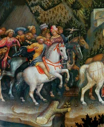 La Adoración de los Reyes Magos (óleo sobre madera)