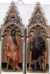 Dos santos del Políptico Quaratesi: San Juan Bautista y San Jorge 1425 (detalle)