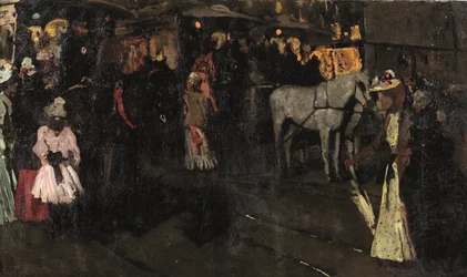 Una tarde de domingo en el Dam, Amsterdam, c.1895 (óleo sobre lienzo)