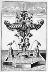 Diseño de fuente ornamental, 1664