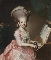 Retrato de una joven dama en el clavicordio, 1779