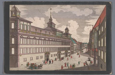 Vista del Ayuntamiento de Nuremberg Das Rathauß zu Nürnberg gegen dem Marckt