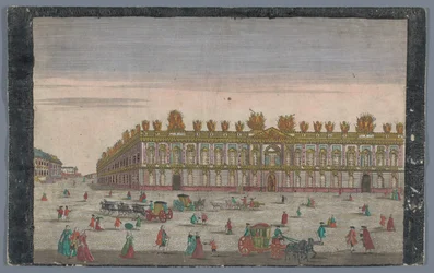 Nombre del arsenal en Berlinijn Perspectiva de la Real Arsenales, contra el Cron.Prinzl. Palacio en Berlín