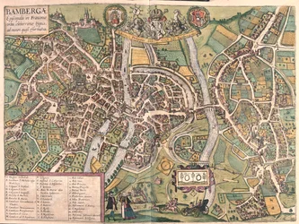 Bambergen, Alemania - en "Civitates Orbis Terrarum" de Georg Braun, Colonia 1617