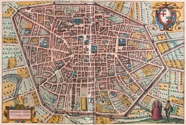 Bolonia, Italia - en "Civitates Orbis Terrarum" de Georg Braun, Colonia 1617